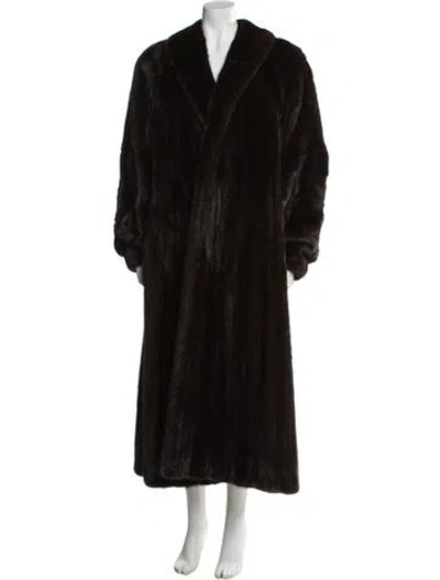 Pre-owned Fur Mink  Coat In Brown