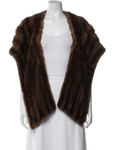 Pre-owned Fur Mink  Coat In Brown