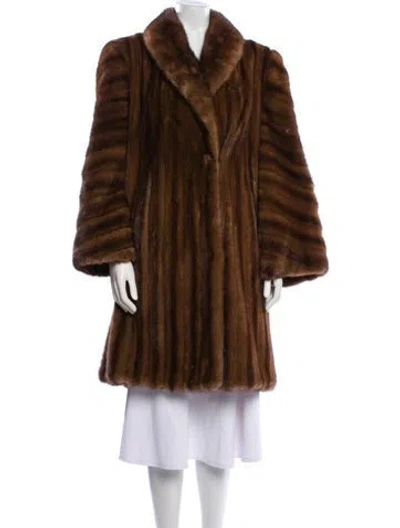 Pre-owned Fur Mink  Coat In Brown