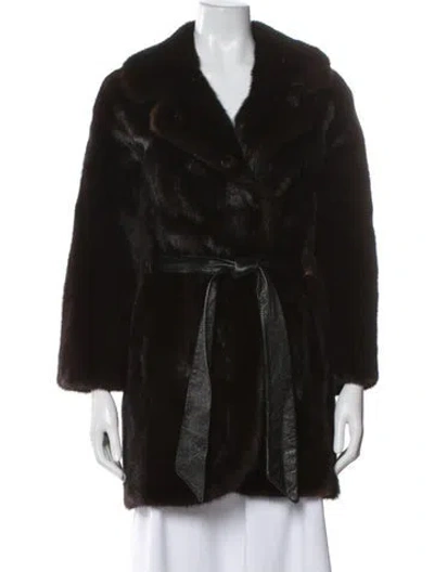 Pre-owned Fur Mink  Coat In Brown