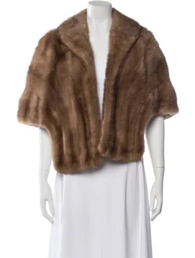 Pre-owned Fur Mink  Coat In Brown