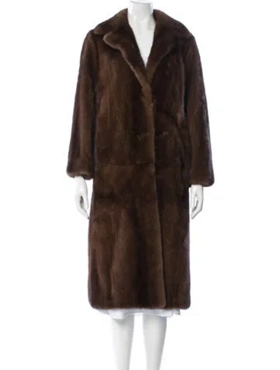 Pre-owned Fur Mink  Coat In Brown