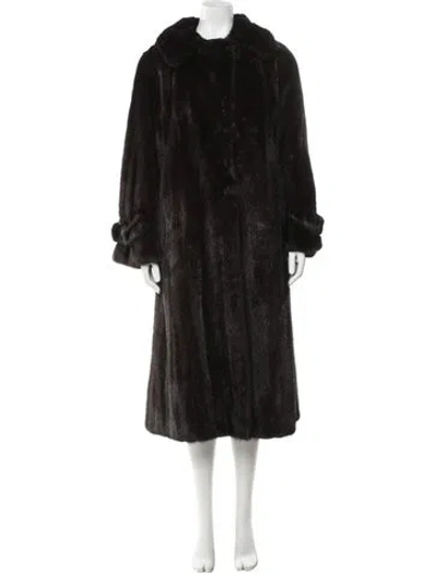 Pre-owned Fur Mink  Coat In Brown