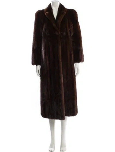 Pre-owned Fur Mink  Coat In Brown