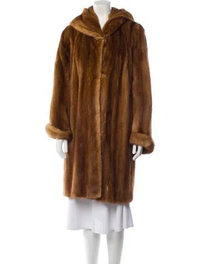 Pre-owned Fur Mink  Coat In Brown
