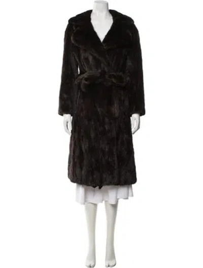 Pre-owned Fur Mink  Coat In Brown