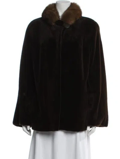 Pre-owned Fur Mink  Coat In Brown