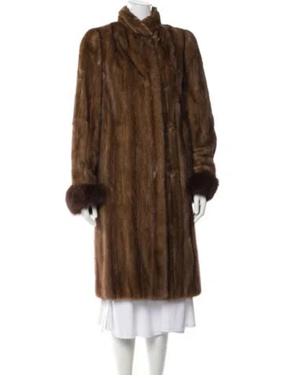 Pre-owned Fur Mink  Coat In Brown