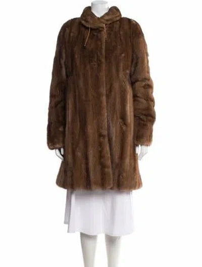 Pre-owned Fur Mink  Coat In Brown