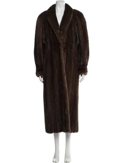 Pre-owned Fur Mink  Coat In Brown