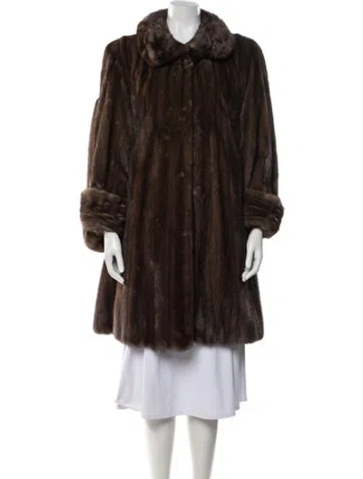 Pre-owned Fur Mink  Coat In Brown