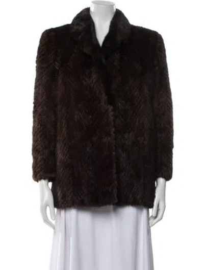 Pre-owned Fur Mink  Coat In Brown