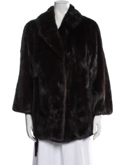 Pre-owned Fur Mink  Coat In Brown