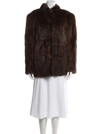 Pre-owned Fur Mink  Coat In Brown