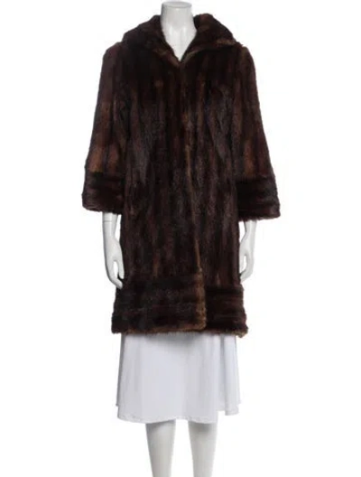 Pre-owned Fur Mink  Coat In Brown