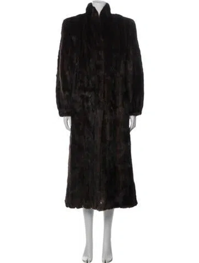 Pre-owned Fur Mink  Coat In Brown