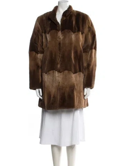 Pre-owned Fur Mink  Coat In Brown