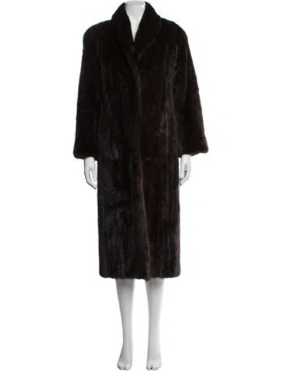 Pre-owned Fur Mink  Coat In Brown