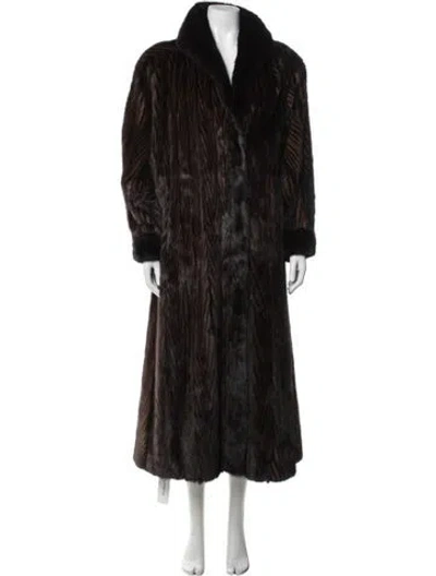 Pre-owned Fur Mink  Coat In Brown