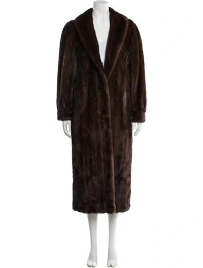 Pre-owned Fur Mink  Coat In Brown