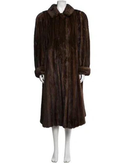 Pre-owned Fur Mink  Coat In Brown