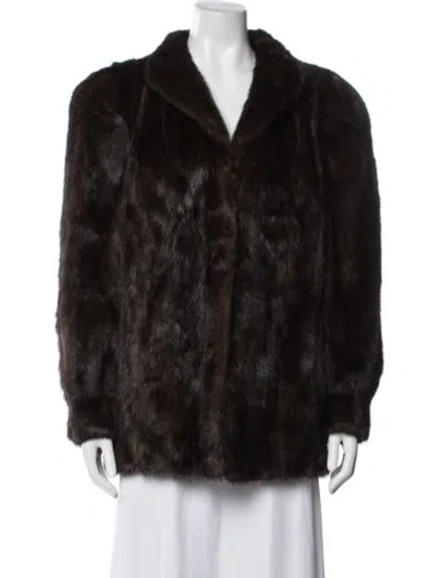 Pre-owned Fur Mink  Coat In Brown