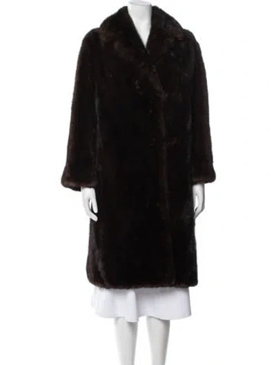 Pre-owned Fur Mink  Coat In Brown