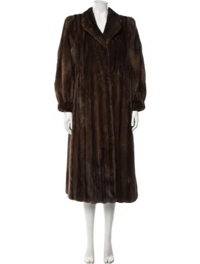 Pre-owned Fur Mink  Coat In Brown