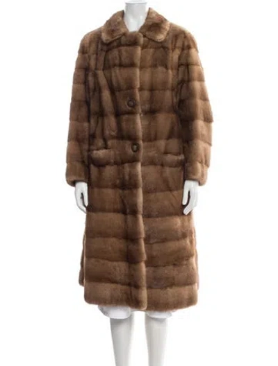 Pre-owned Fur Mink  Coat In Brown