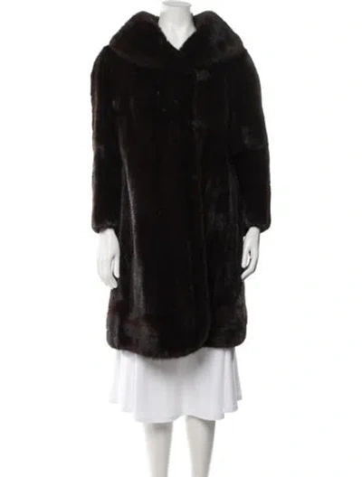 Pre-owned Fur Mink  Coat In Brown