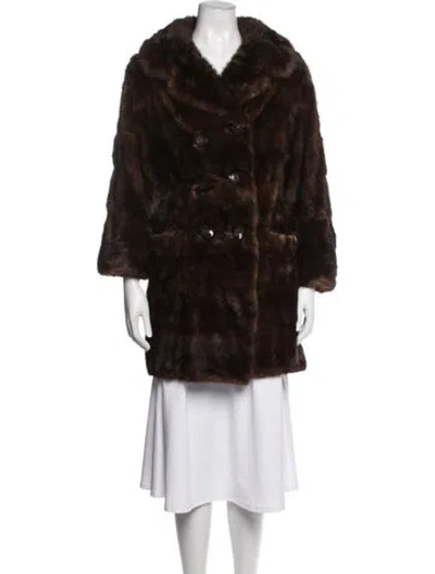 Pre-owned Fur Mink  Coat In Brown