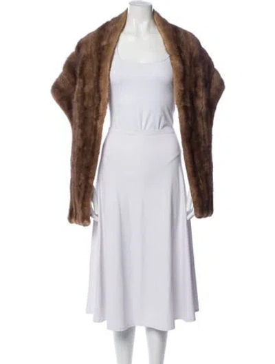 Pre-owned Fur Mink  Coat In Brown