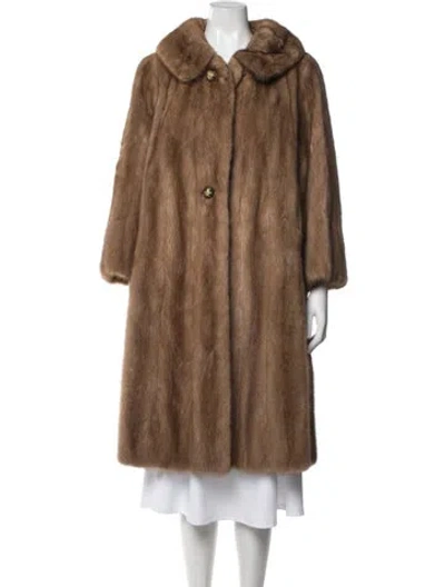 Pre-owned Fur Mink  Coat In Brown