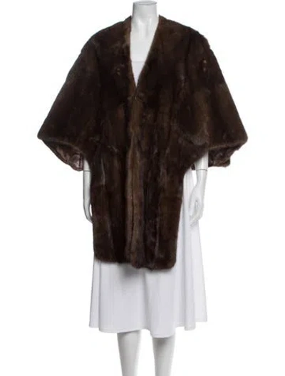 Pre-owned Fur Mink  Coat In Brown