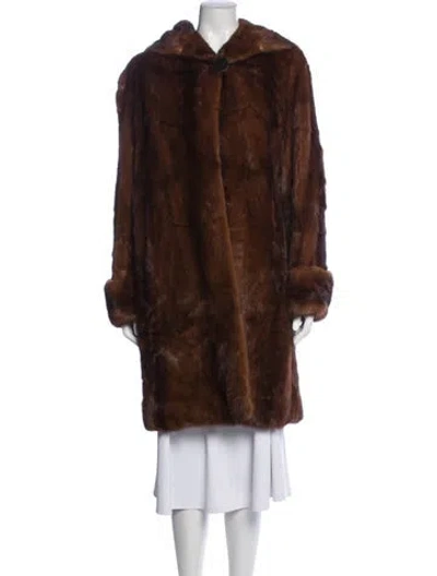 Pre-owned Fur Mink  Coat In Brown