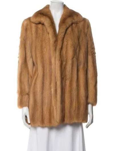 Pre-owned Fur Mink  Coat In Brown