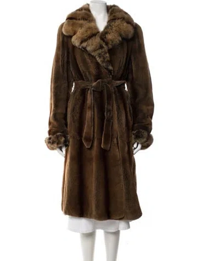 Pre-owned Fur Mink  Coat In Brown