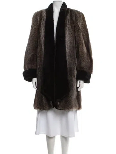 Pre-owned Fur Mink  Coat In Brown