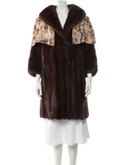 Pre-owned Fur Mink  Coat In Brown