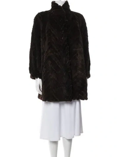 Pre-owned Fur Mink  Coat In Brown