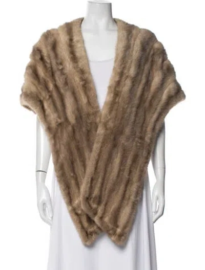Pre-owned Fur Mink  Coat In Brown