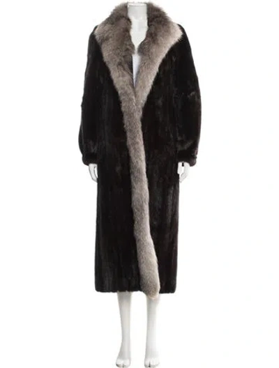 Pre-owned Fur Mink  Coat In Brown