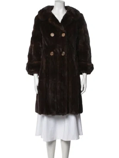 Pre-owned Fur Mink  Coat In Brown