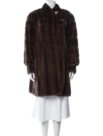 Pre-owned Fur Mink  Coat In Brown