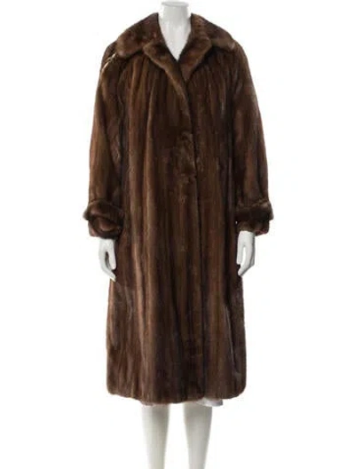 Pre-owned Fur Mink  Coat In Brown