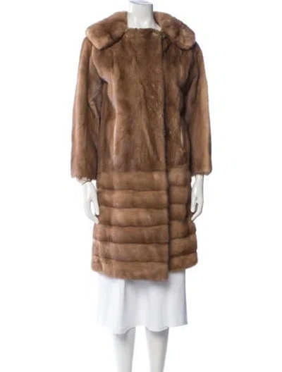 Pre-owned Fur Mink  Coat In Brown