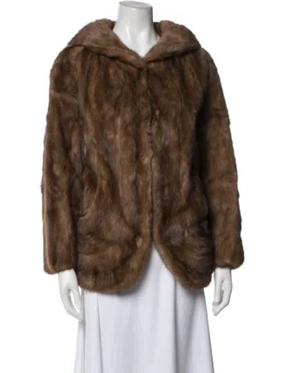 Pre-owned Fur Mink  Coat In Brown