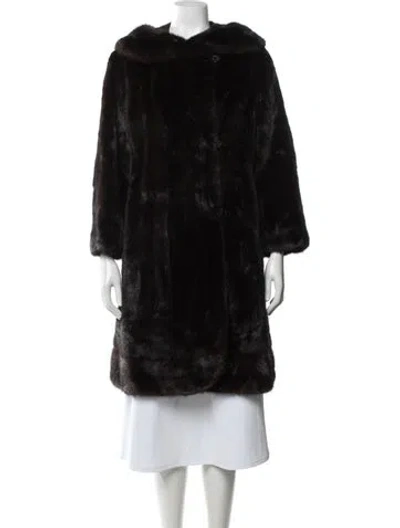 Pre-owned Fur Mink  Coat In Brown