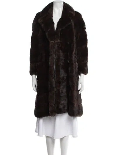 Pre-owned Fur Mink  Coat In Brown