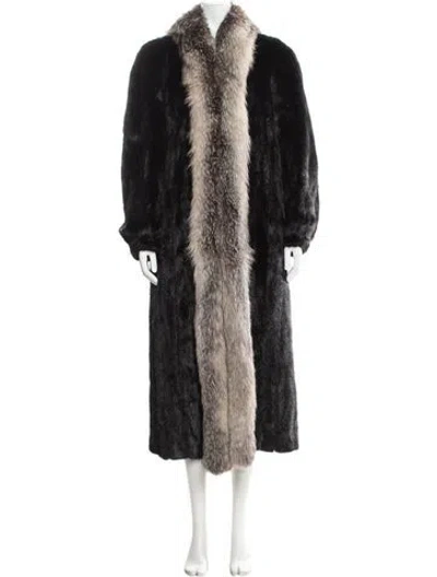 Pre-owned Fur Mink  Coat In Brown